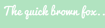Image with Font Color FFFFFF and Background Color B1E3C0